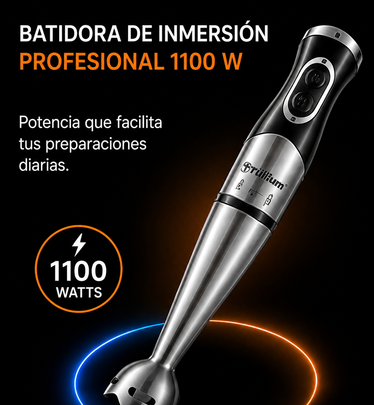 Batidora de Inmersion Trillium 6 en 1 de 1100 W