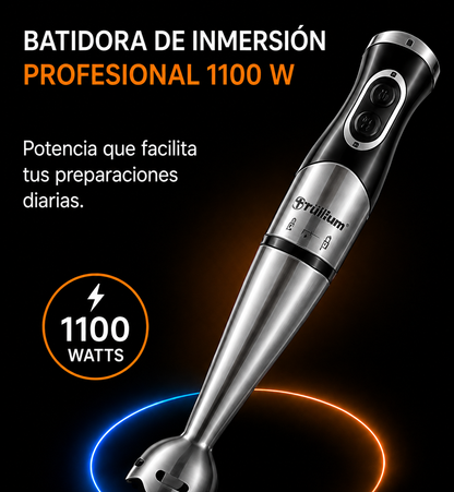 Batidora de Inmersion Trillium 6 en 1 de 1100 W