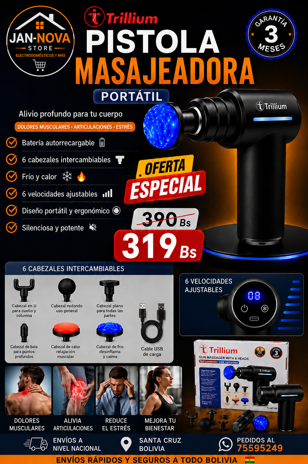 Masajeadora Profesional Portatil